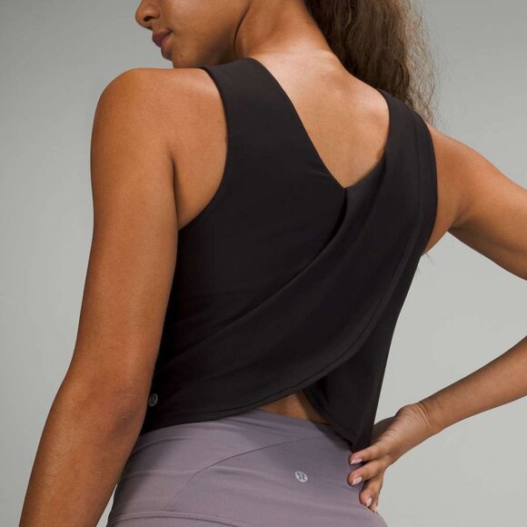 Lululemon • Nulu Twist-Back Yoga High Neck Black C/D Light Support Tank Top • 4 - Picture 1 of 11
